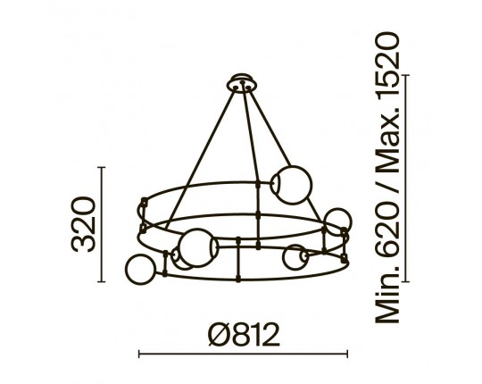 Подвесная люстра Maytoni Balance MOD317PL-06B