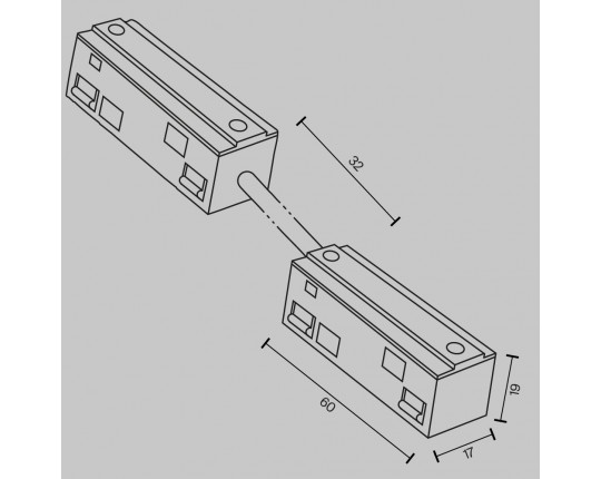 Коннектор питания гибкий Maytoni Technical Exility TRA034CPC-42B-5-1 Коннектор питания гибкий Maytoni Technical Exility TRA034CPC-42B-5-1