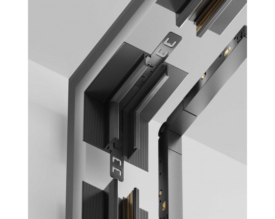 Коннектор угловой внутренний Exility X встраиваемый под ГКЛ 12,5мм, черный Maytoni Technical EXILITY X Accessories for tracks Exility X TRA239ICL-42.1