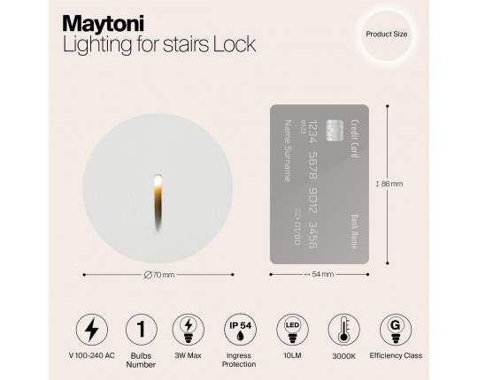 Подсветка для лестниц Maytoni Bil O014SL-L3W3K