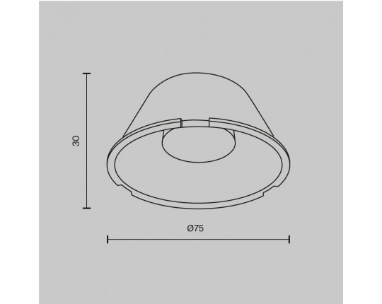 Сменная линза для трековых светильников Maytoni Technical LensD75-15