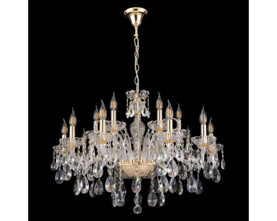Подвесная люстра Crystal Lux MONICA SP10+5 GOLD