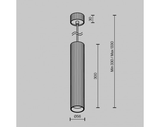 Подвесной светильник Maytoni Technical Calipso P106PL-01-GU10-B