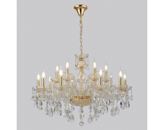 Подвесная люстра Crystal Lux MONICA SP10+5 GOLD