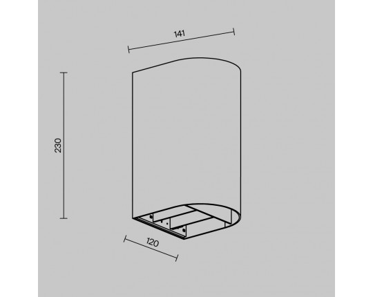 Уличный настенный светильник Maytoni Outdoor Drape O526WL-L20B3K