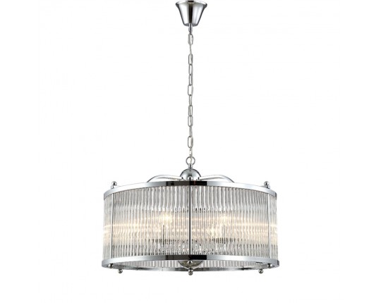 Подвесная люстра Crystal Lux Tadeo SP6 D600 Chrome/Transparente