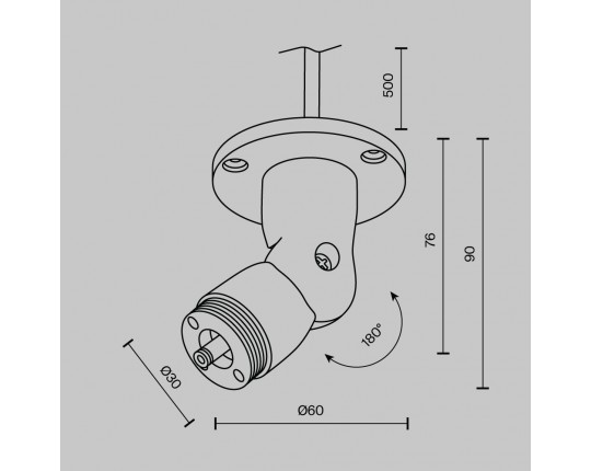 Аксессуар Maytoni Technical C027CS-P-B