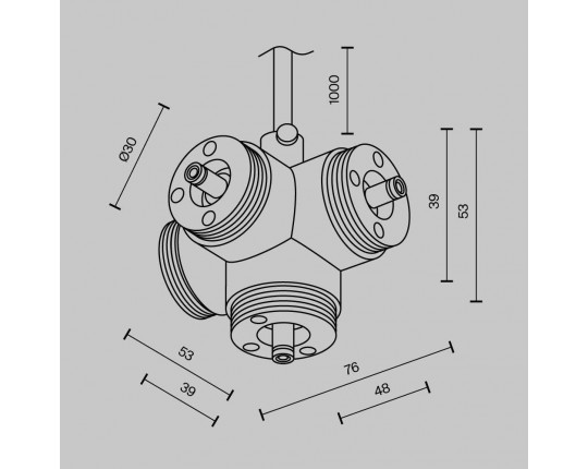 Аксессуар Maytoni Technical CA019L4C-P-B