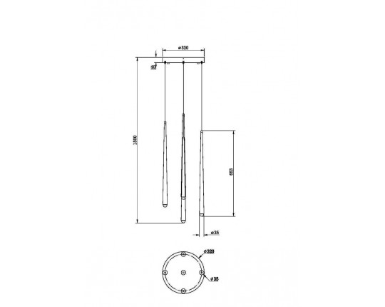 Подвесной светодиодный светильник Maytoni Cascade MOD132PL-L30BSK