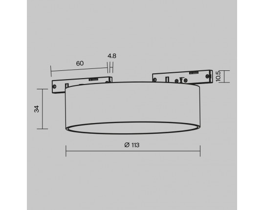 Трековый светильник Maytoni Technical Zon TR189-1-12W4K-BW