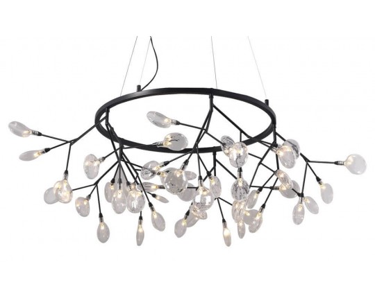 Подвесная светодиодная люстра Crystal Lux Evita SP45 D BLack/Transparent