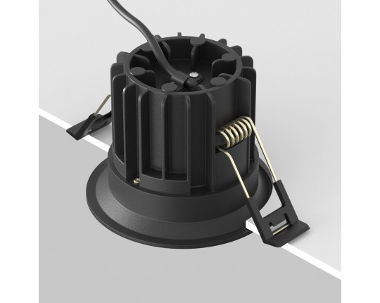 Встраиваемый светодиодный светильник Maytoni Technical Round DL058-12W-DTW-B