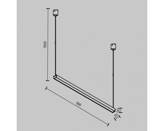 Трековый подвесной светильник Maytoni Technical TR170-1-26W3K-B