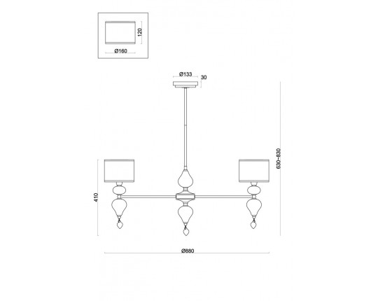 Подвесная люстра Freya Raise FR5369CL-08BS