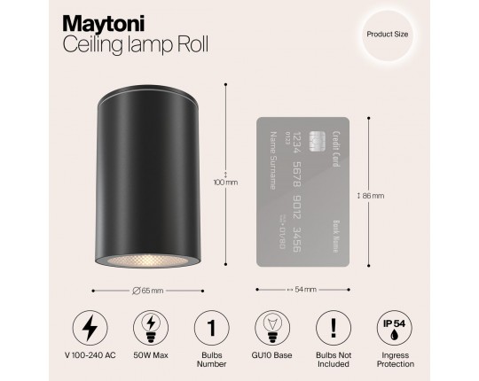 Уличный светильник Maytoni Roll O307CL-01B