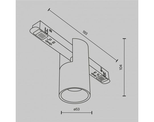Трековый светодиодный светильник Maytoni Technical Magnetic Exility Alfa TR122-4-7W-DS-W
