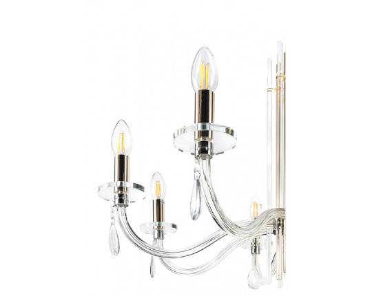 Подвесная люстра Crystal Lux AURELIO SP8 GOLD+CHROME/TRANSPARENT