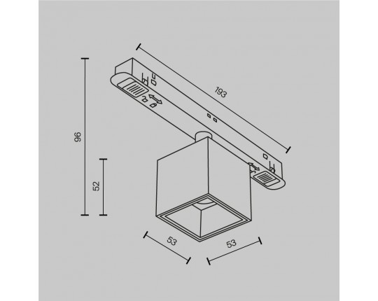 Трековый светодиодный светильник Maytoni Technical Magnetic Exility Alfa S TR133-2-7W4K-W