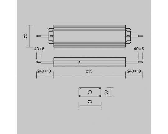 Блок питания Maytoni Magnetic track system 48V 150W IP67 3,12A PSL008-150W-48V-IP67