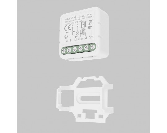 Wi-Fi выключатель двухканальный (без нуля) Maytoni Technical Smart home MSN002