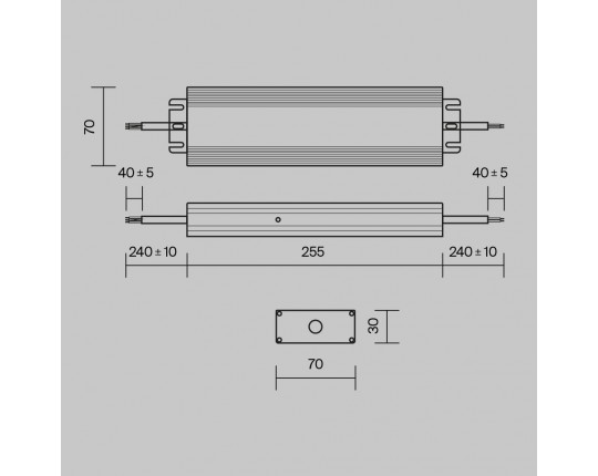 Блок питания Maytoni Magnetic track system 48V 200W IP67 4,16A PSL008-200W-48V-IP67