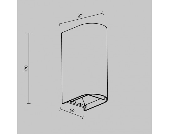 Уличный настенный светильник Maytoni Outdoor Drape O526WL-L10B3K