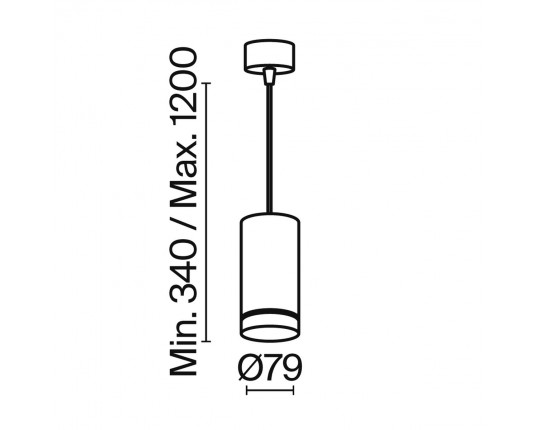 Подвесной светильник Maytoni Orlo P085PL-12W3K-B