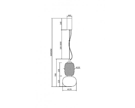 Подвесной светодиодный светильник Maytoni Pattern MOD267PL-L18G3K