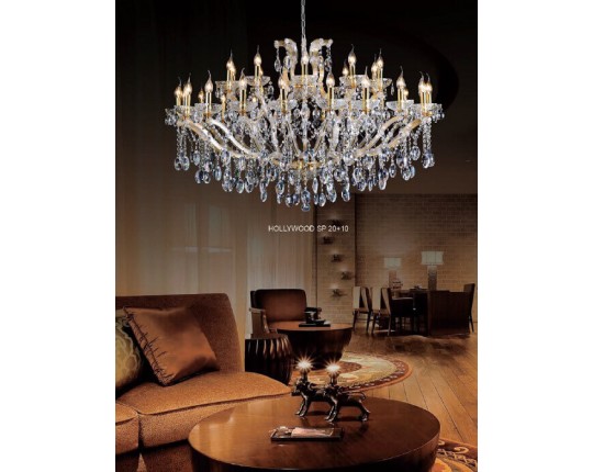 Подвесная люстра Crystal Lux Hollywood SP20+10 Gold