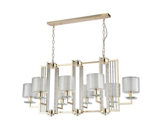 Подвесная люстра Crystal Lux Nicolas SP8 L1000 Gold/White Подвесная люстра Crystal Lux Nicolas SP8 L1000 Gold/White
