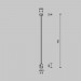 Крепление потолочное Long 700мм Maytoni Technical TRA159C-IPC1-PT