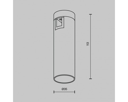 Трековый светильник Maytoni Technical TR143-1-5W3K-W-PT