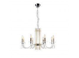 Подвесная люстра Crystal Lux AURELIO SP8 GOLD+CHROME/TRANSPARENT