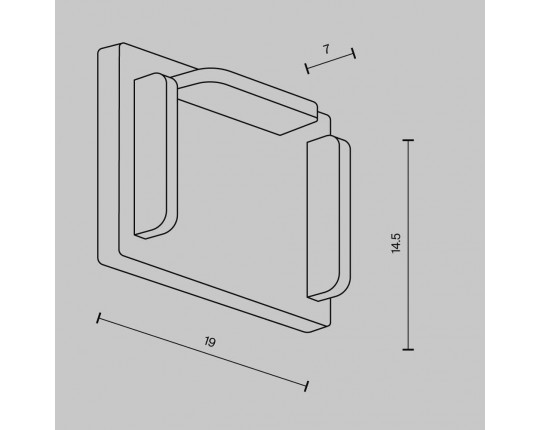 Заглушки к накладному/встраиваемому шинопроводу Exility X 2шт, черные Maytoni Technical EXILITY X Accessories for tracks Exility X TRA239EC-41B