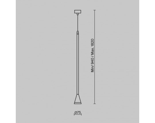 Подвесной светильник Maytoni Technical Arrow P064PL-01B-1