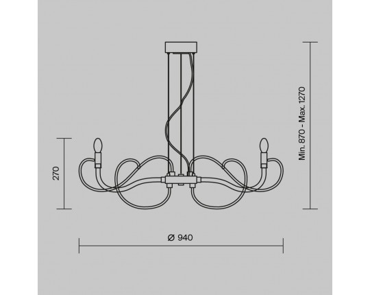 Подвесная люстра Maytoni Atlanta MOD051PL-07TR
