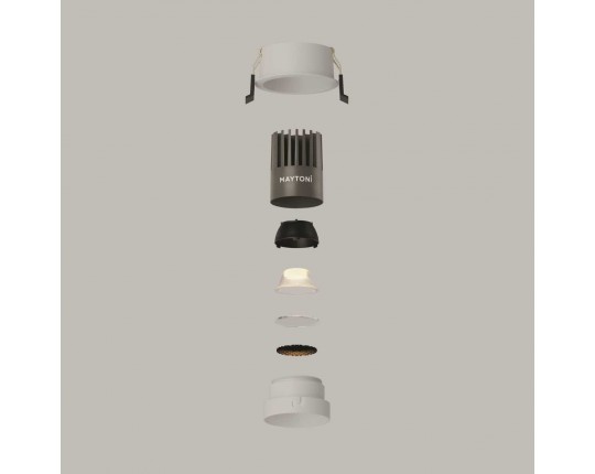 Встраиваемый светильник Maytoni Technical DL115-10W-3K-W