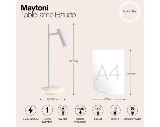 Настольная лампа Maytoni Estudo Z010TL-L8W3K Настольная лампа Maytoni Estudo Z010TL-L8W3K