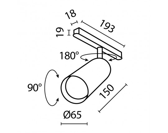 Трековый светильник Maytoni Technical Focus LED TR032-2-20W2.7K-M-B