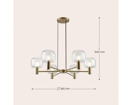 Подвесная люстра Maytoni Vision MOD411PL-06G