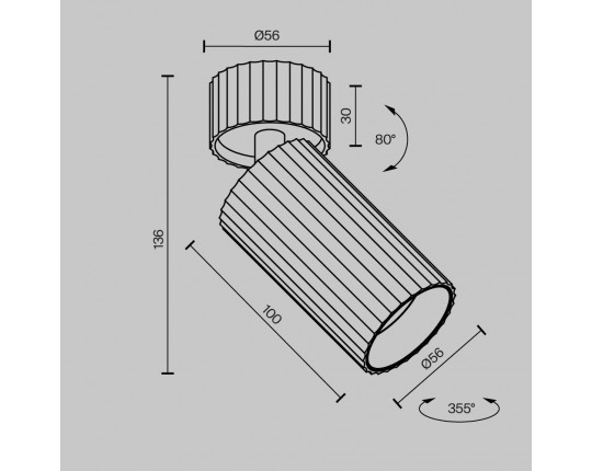 Спот Maytoni Technical Calipso C108CL-01-GU10-W Спот Maytoni Technical Calipso C108CL-01-GU10-W
