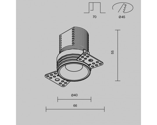 Встраиваемый светильник Maytoni Technical Downlight Mini DL059-7W3K-TRS-W