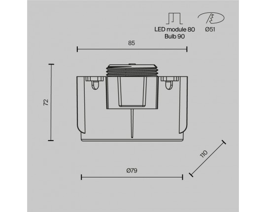 Встраиваемый светильник Maytoni Technical Downlight Intro 2.0 DL137-GU10-W