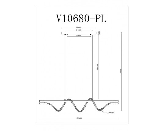 Подвесной светодиодный светильник Moderli True V10680-PL