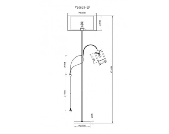 Торшер Moderli Room V10625-2F