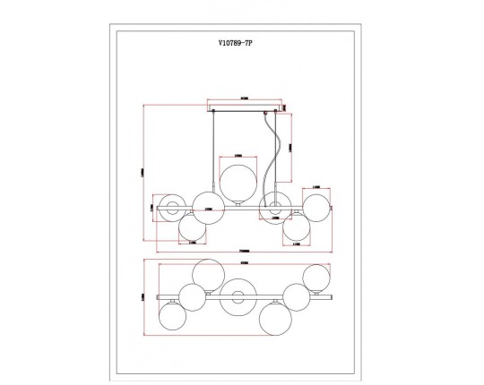 Подвесная люстра Moderli Renny V10789-7P