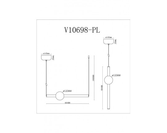 Подвесной светодиодный светильник Moderli Eclipse V10698-PL