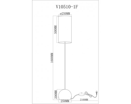 Торшер Moderli Flint V11590-1F