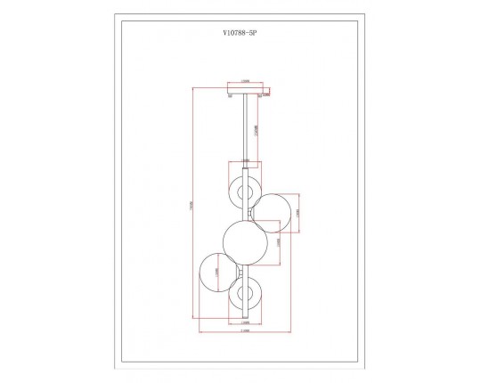 Подвесная люстра Moderli Renny V10788-5P