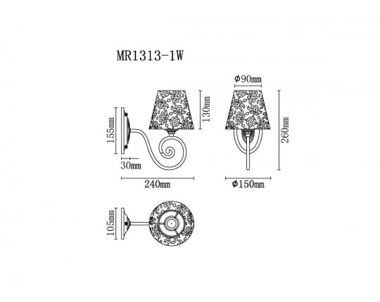 Бра MyFar Ceiling Luna MR1313-1W